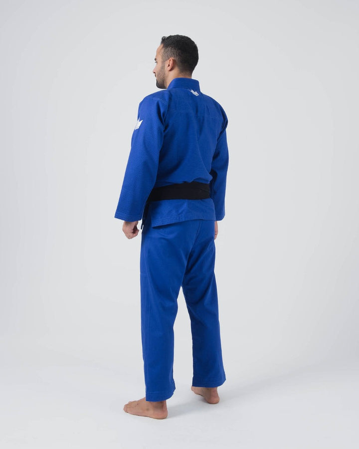 KIMONO HOMME Kore V2 Jiu Jitsu BLEU CEINTURE BLANCHE OFFERT