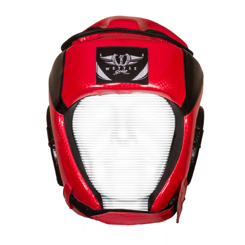 CASQUE DE BOXE OUVERT PU " FIRST LINE"- ROUGE - SENIOR - WETTLE GEAR