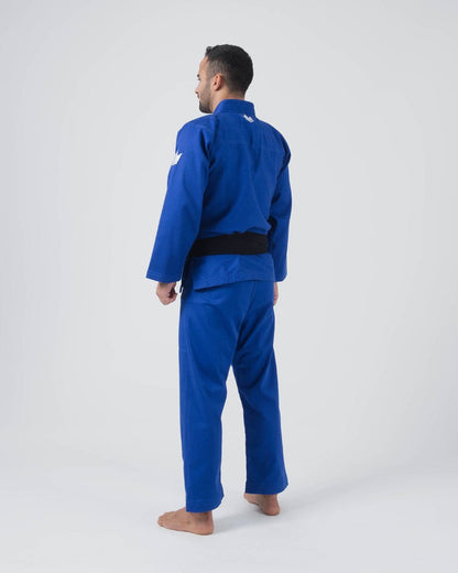 KIMONO HOMME Kore V2 Jiu Jitsu BLEU CEINTURE BLANCHE OFFERT