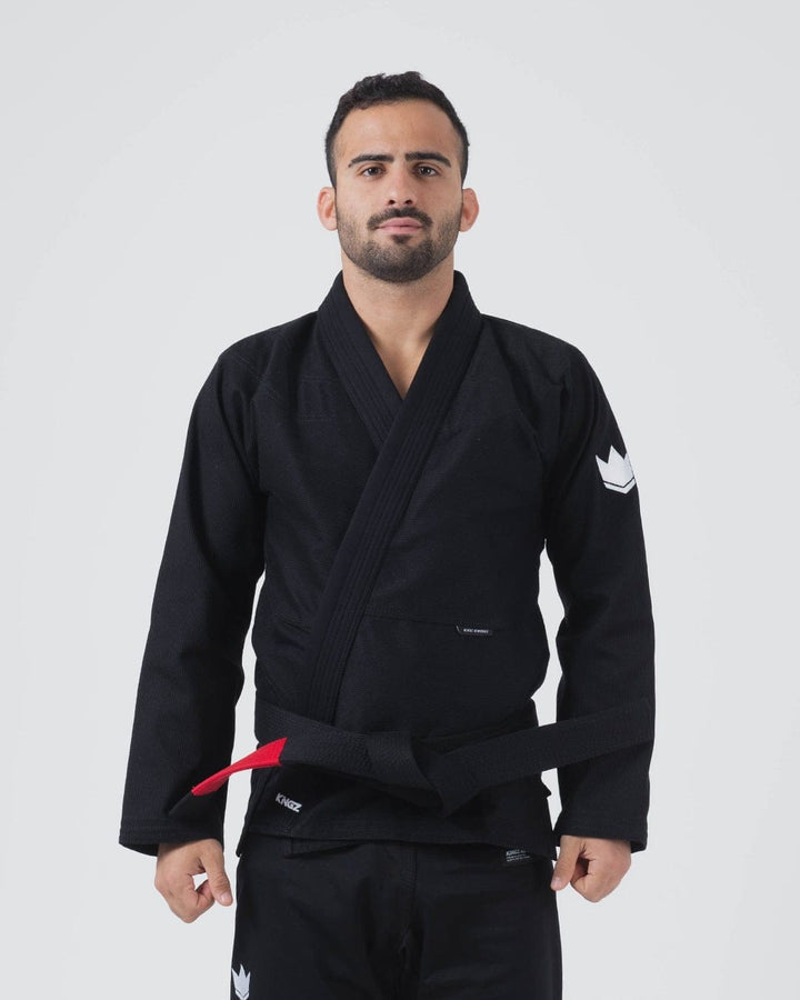KIMONO HOMME Kore V2 Jiu Jitsu NOIR CEINTURE BLANCHE OFFERT
