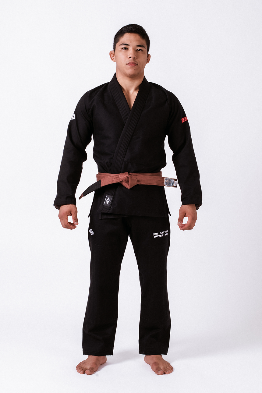 KIMONO HOMME  MAEDA RED NOIR LABEL 3.0 CEINTURE BLANCHE OFFERT