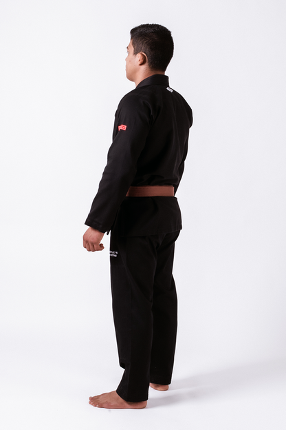 KIMONO HOMME  MAEDA RED NOIR LABEL 3.0 CEINTURE BLANCHE OFFERT