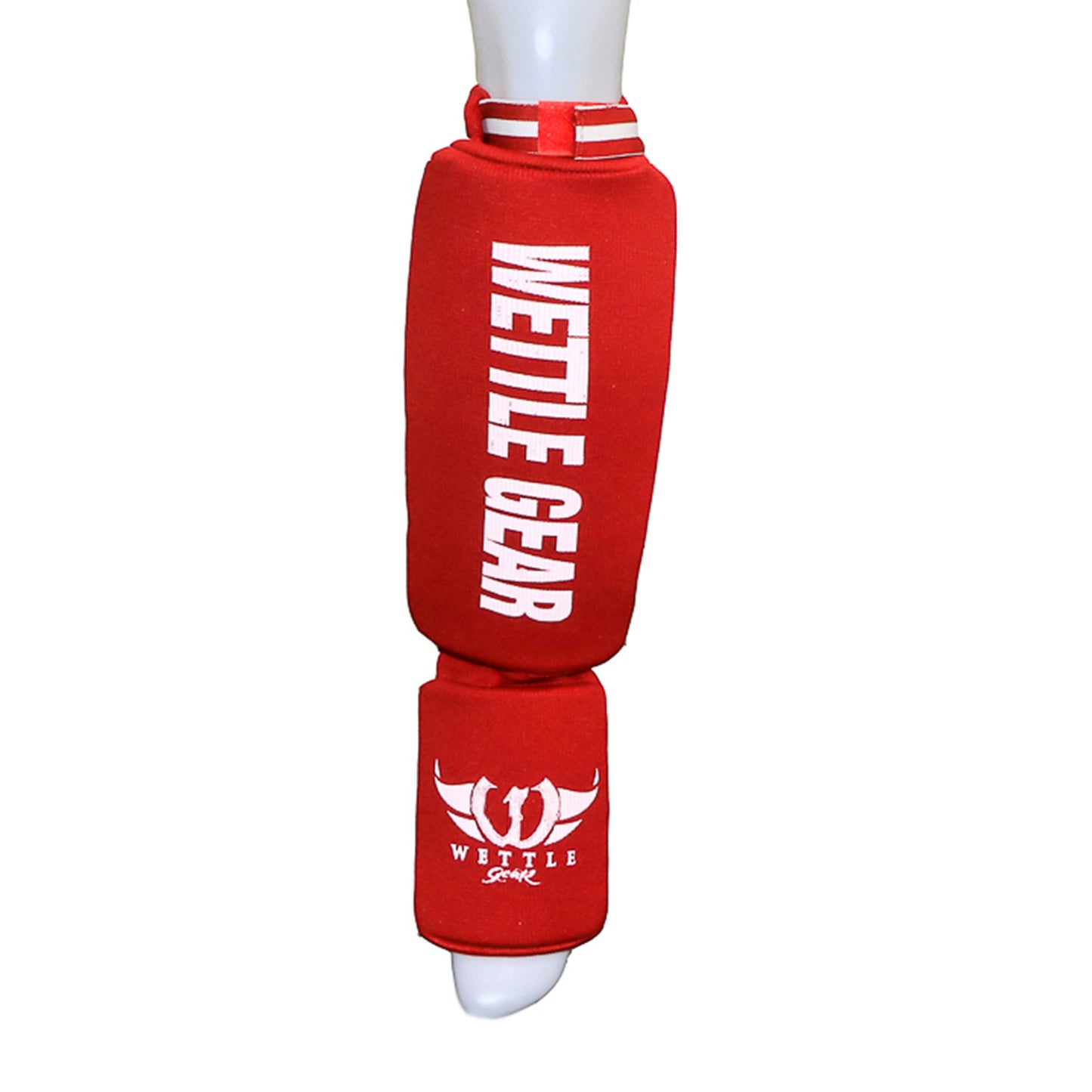 PROTÈGE-TIBIAS/PIEDS HAUT DE GAMME EN COTON ÉLASTIQUE – ROUGE – WETTLE GEAR