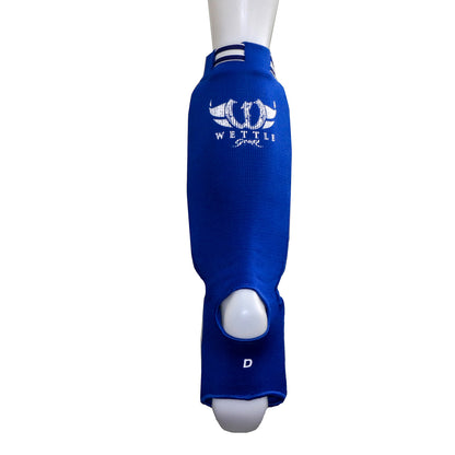 PROTÈGE-TIBIAS/PIEDS HAUT DE GAMME EN COTON ÉLASTIQUE – BLEU – WETTLE GEAR