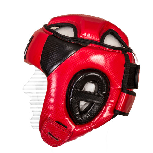 CASQUE DE BOXE OUVERT PU " FIRST LINE"- ROUGE - SENIOR - WETTLE GEAR